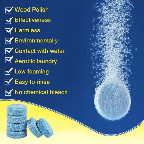 10pcs Windshield Cleaner Effervescent Tablets