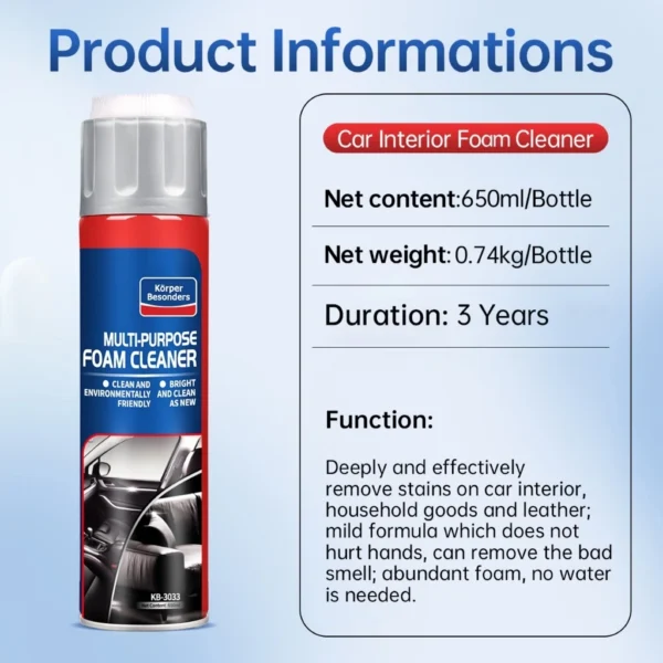 my-11134207-820le-mqbd5t8n3aq49a.webp Glodway Multipurpose Car Foam Cleaner 650ml